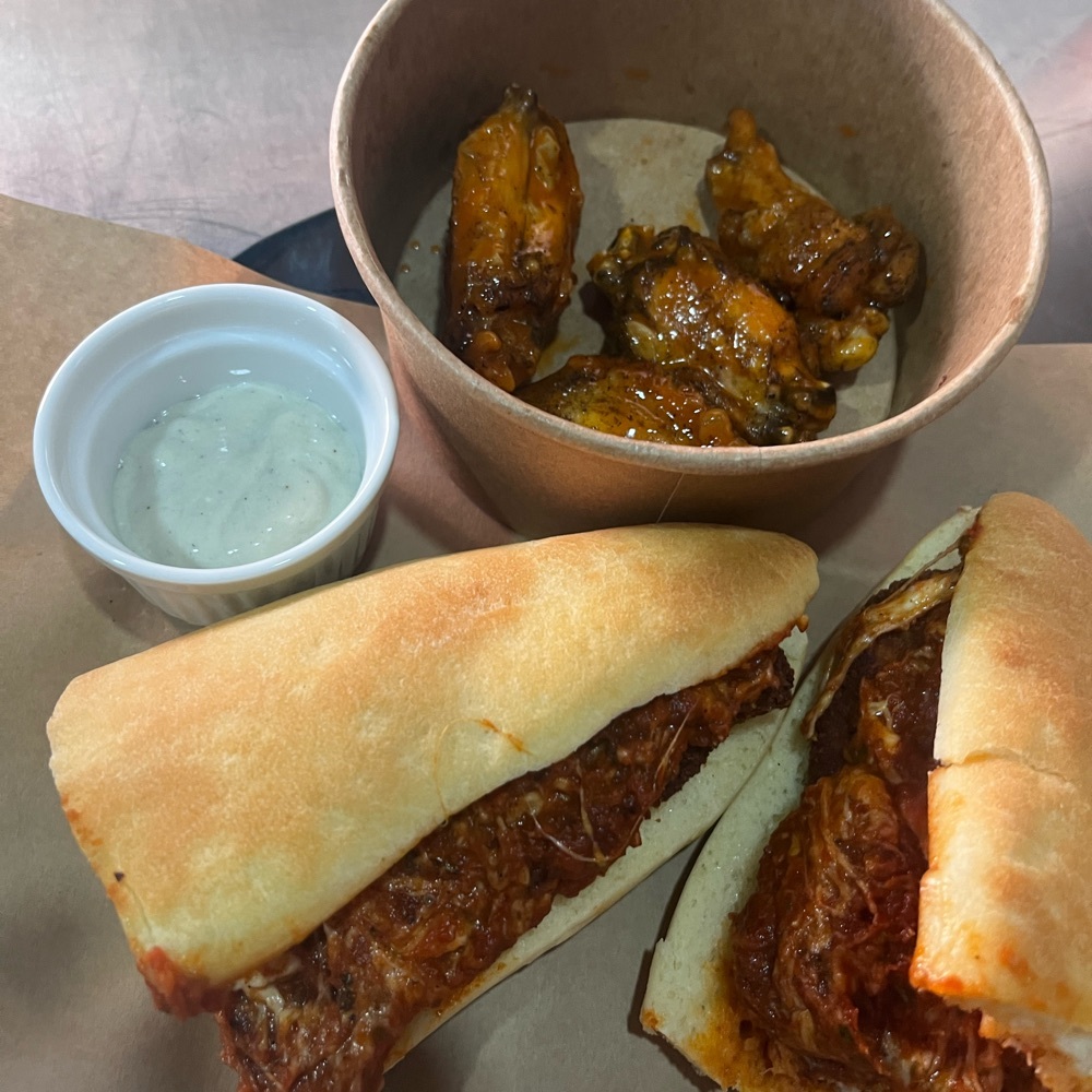 Chicken Parmigiana sandwich