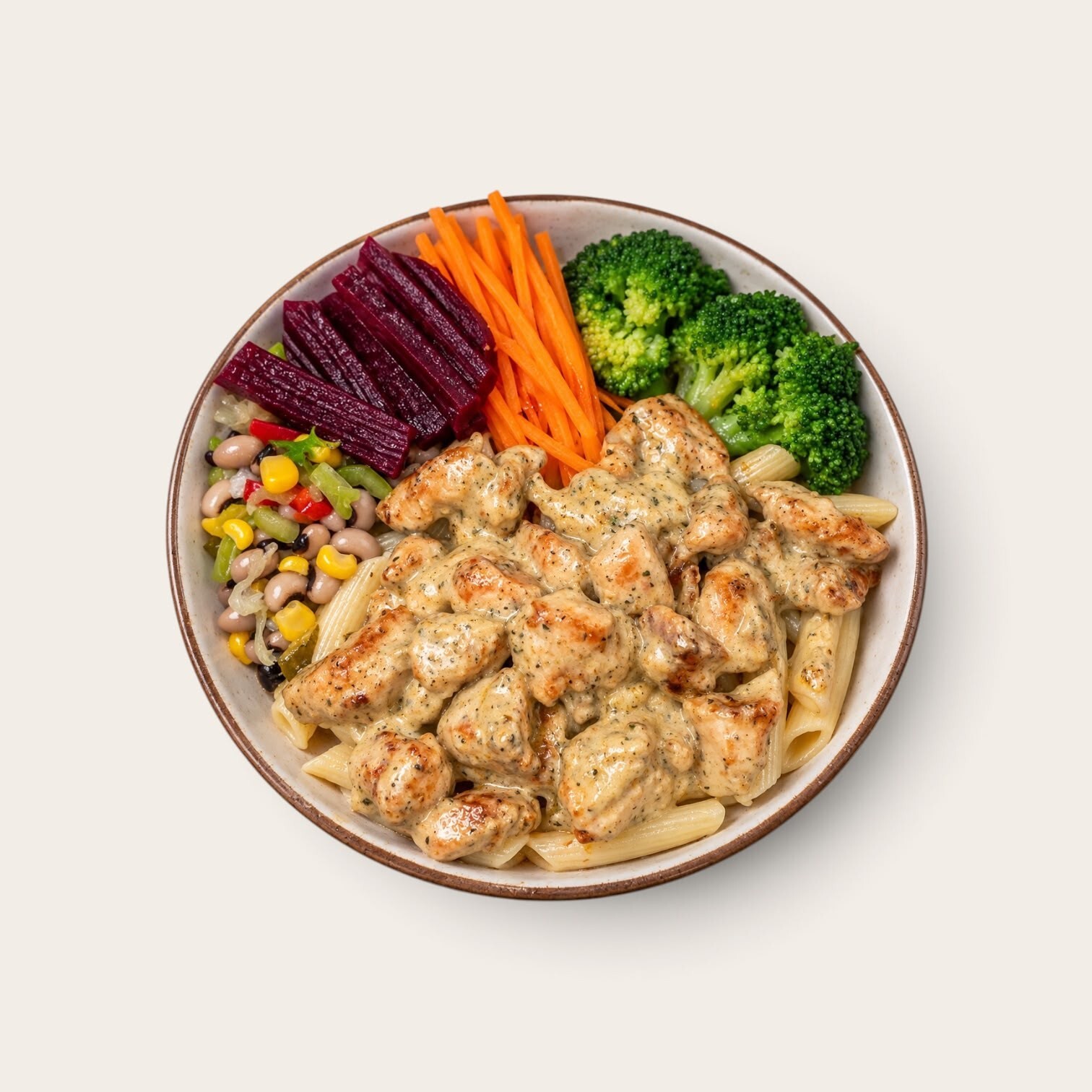Kremalı Parmesanlı Penne Bowl