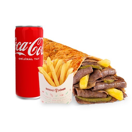Coca Cola Fırsatı Medium Et Döner Dürüm Menü