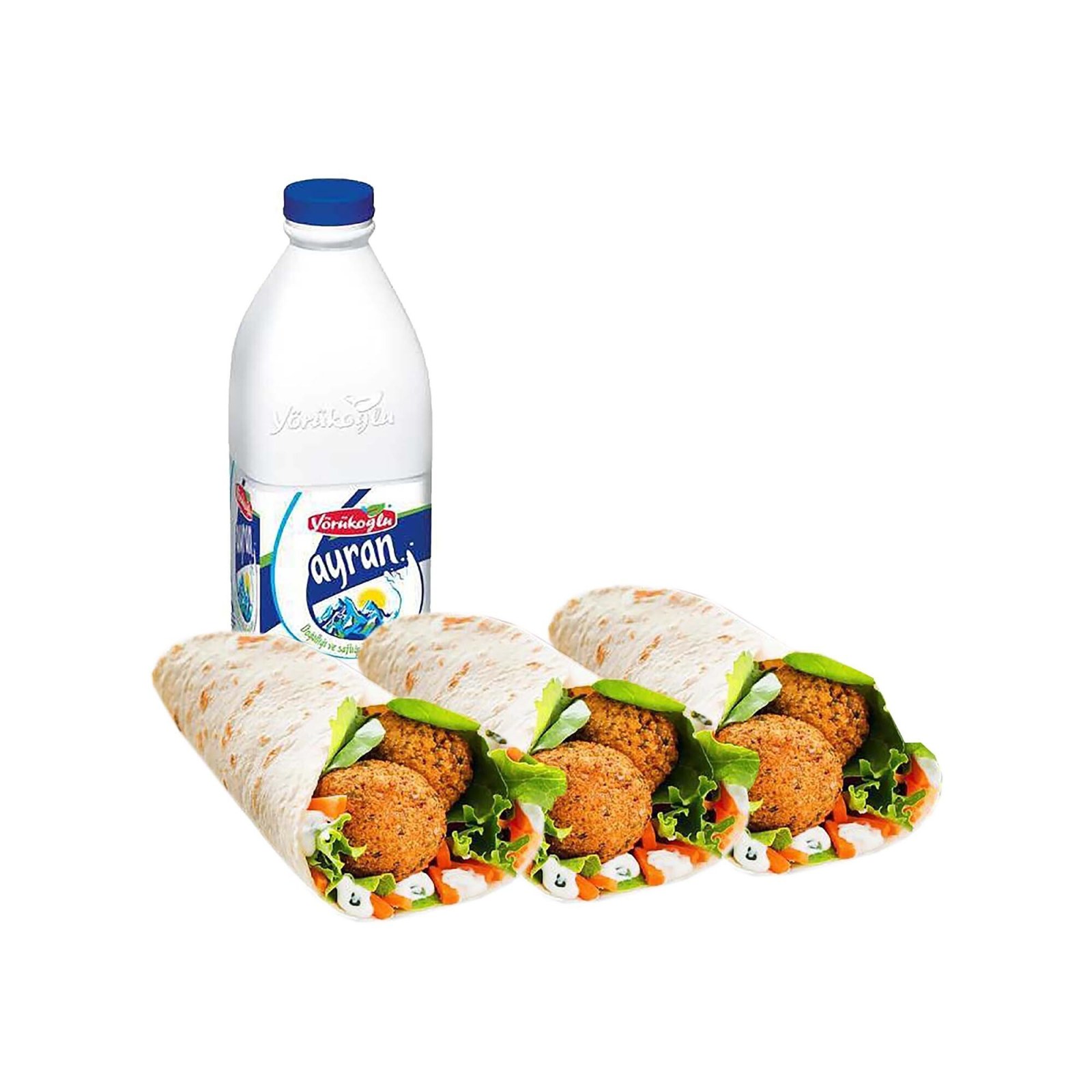 Falafel Sandviç (3 Adet) ve içecek (1 L) ile Combo