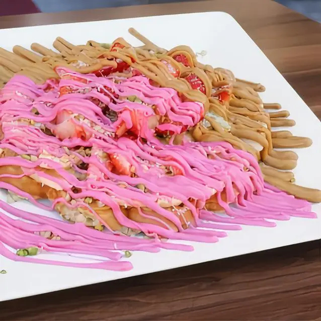 Frambuaz Karamel Waffle (15 cm.)