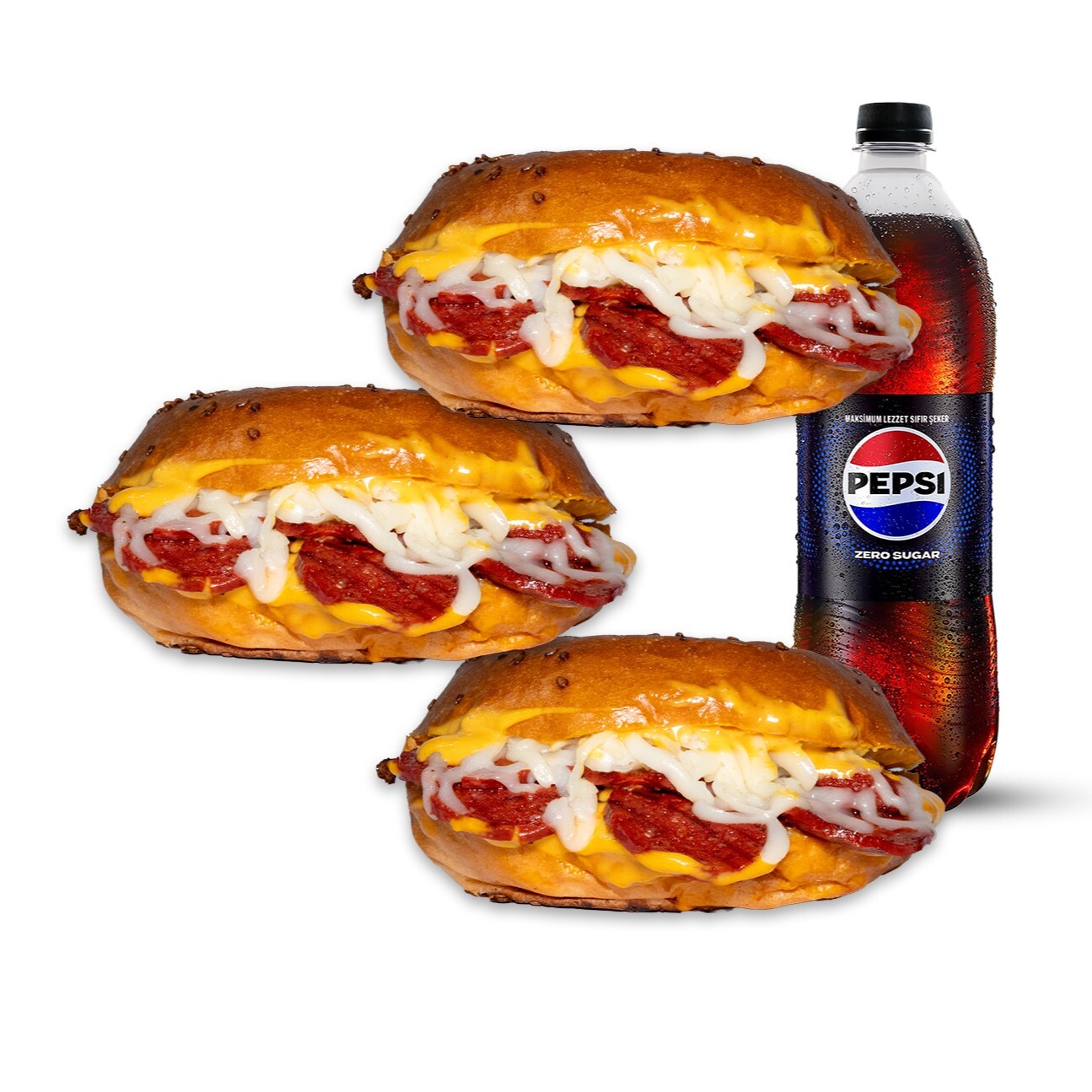 3'lü Cheddar Soslu Tost Menü