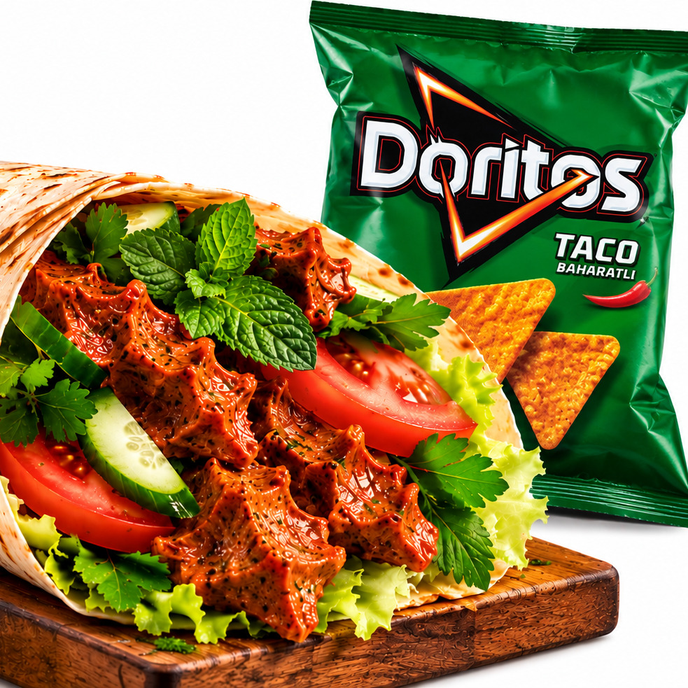 Doritos'lu Çiğ Köfte Dürüm