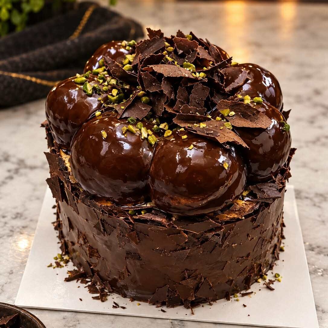 Profiterollü Pasta (4/6 Kişilik)