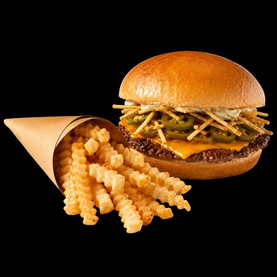 Single Jalapeno Smash Burger & Patates Kızartması