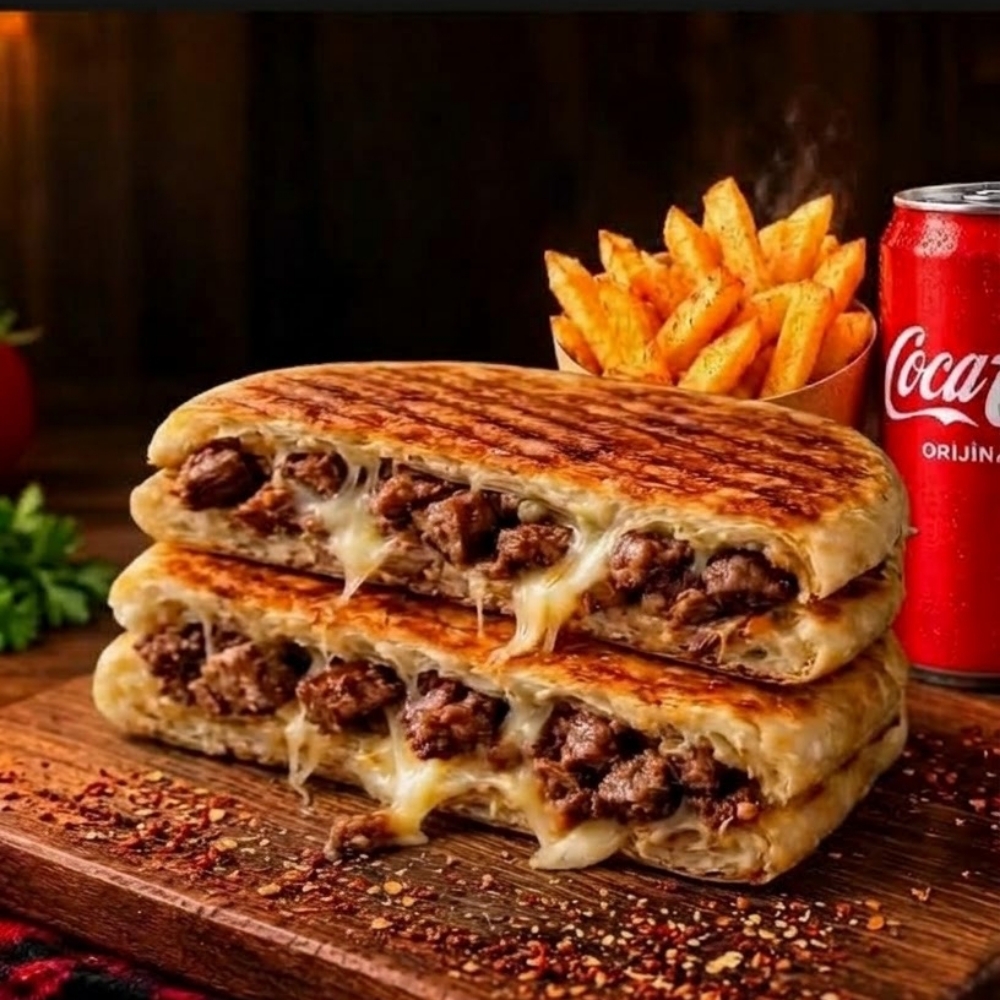 Kavurmalı Kaşarlı Tost Menü