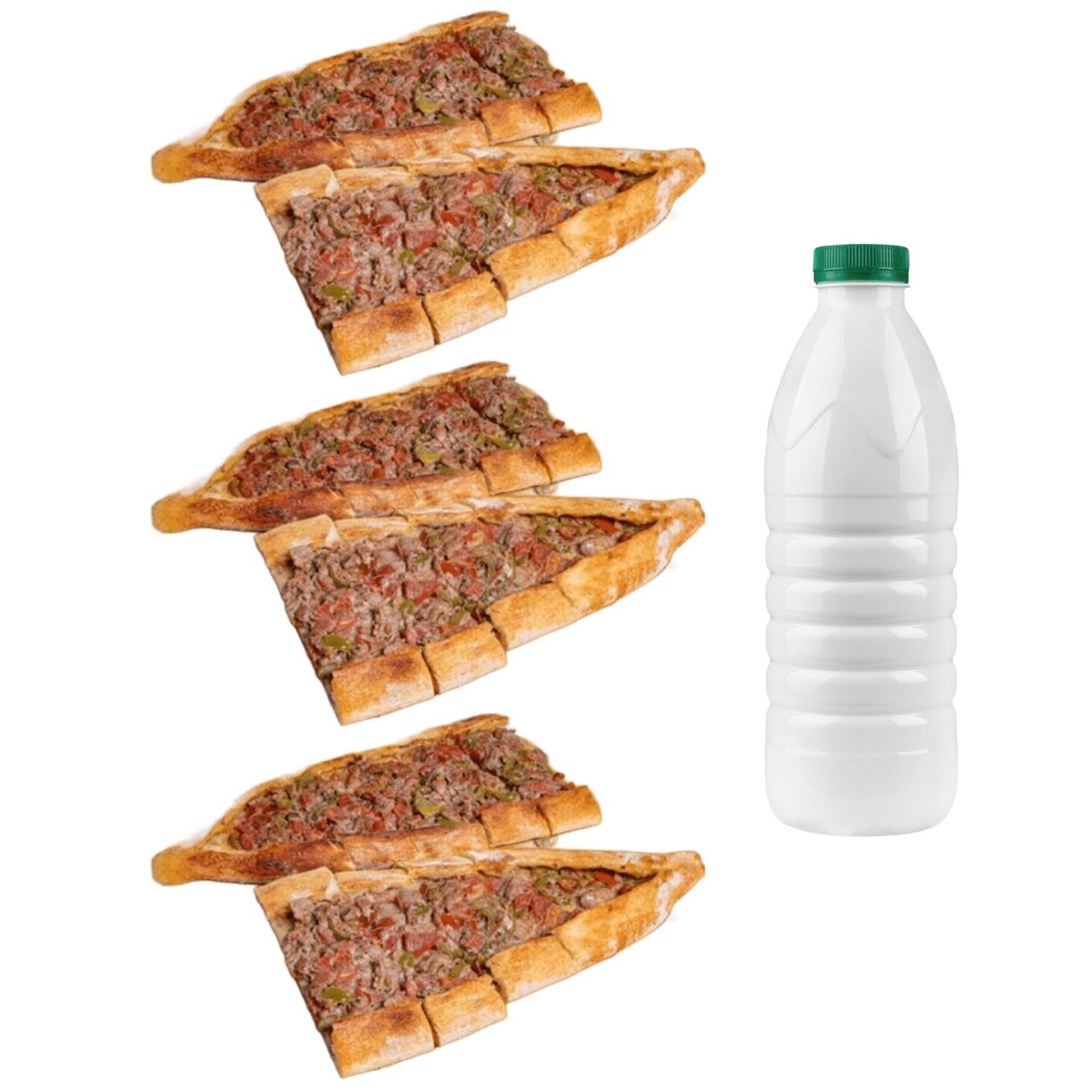 3 'Lü Kuşbaşılı Pide Menü