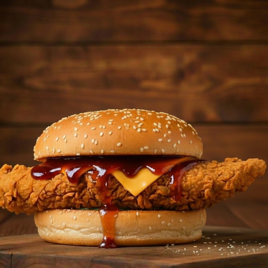 BBQ Tavuk Burger - Patatessiz