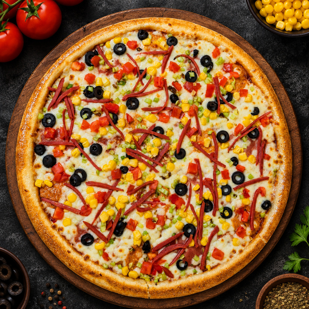 Kokteyl Pizza Büyük Boy