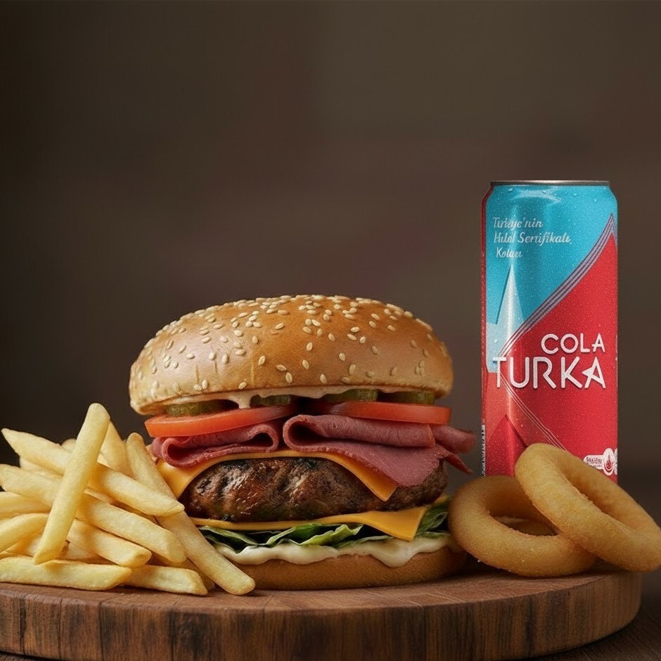 Aga Kasap Burger + içecek + patates
