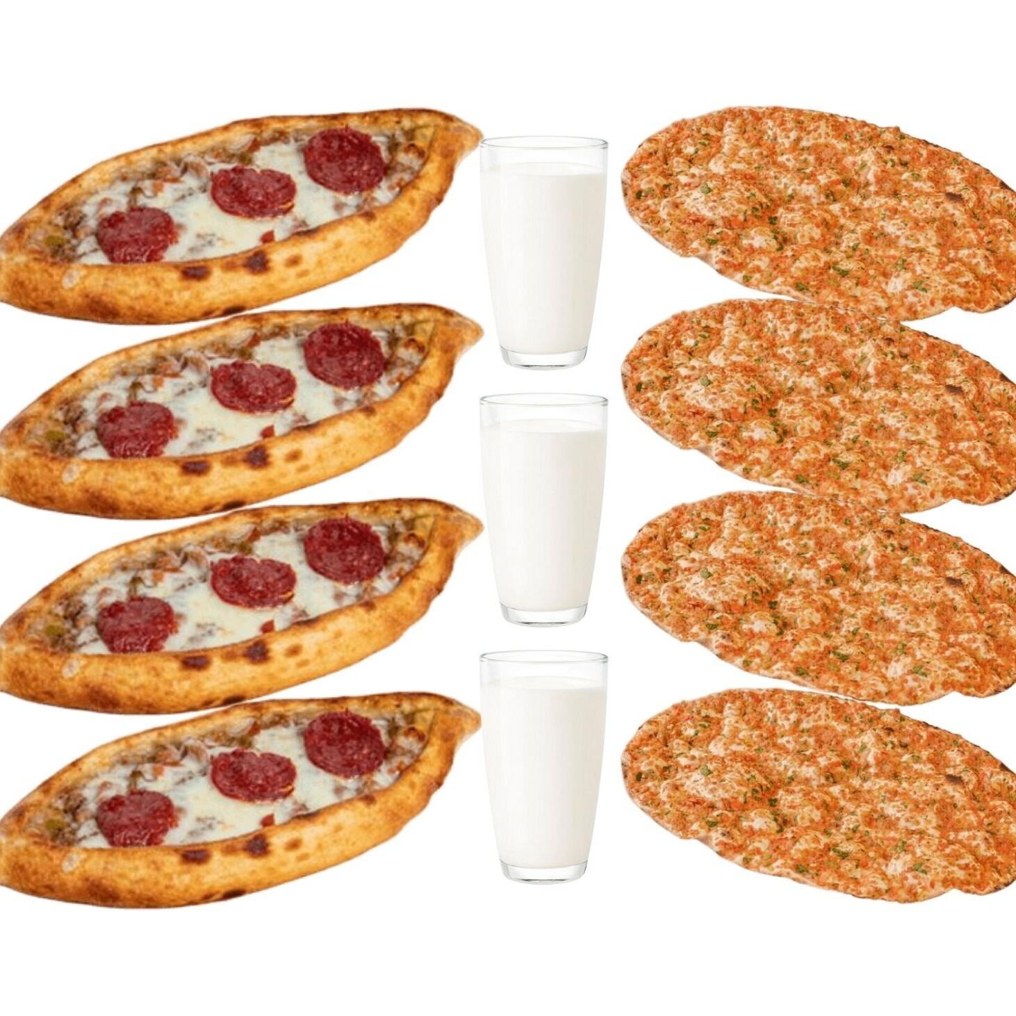 4' Lü Karışık Cantık & 4'Lü Lahmacun Menü
