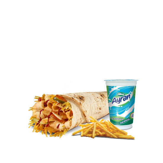 Acı Soslu Dürüm Tavuk Döner Menü
