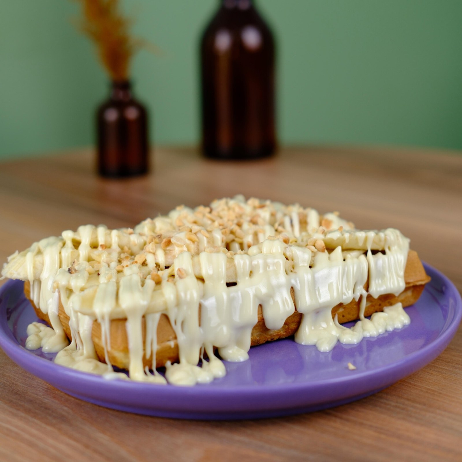 Beyaz Çikolata Muzlu Waffle