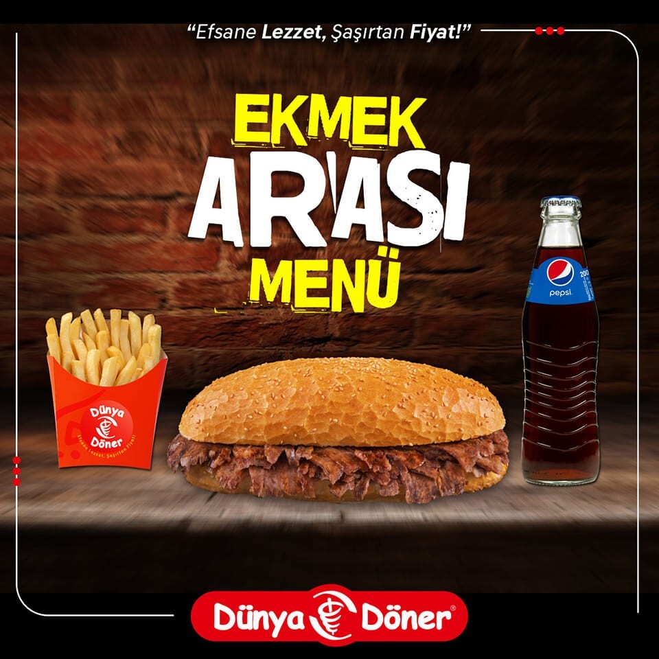 Ekmek Arası Et Döner (100 gr.) Menü