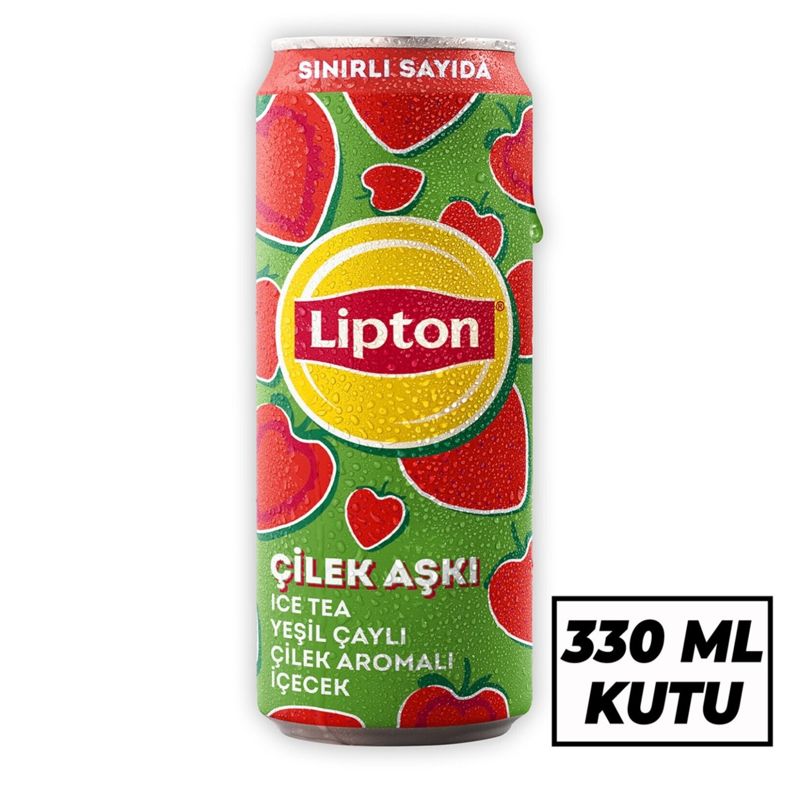 Lipton İce Tea Yeşil Çay-Çilek 330 Ml.
