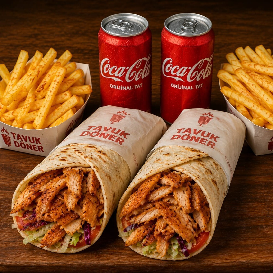 Tavuk Döner Dürüm Menü 3