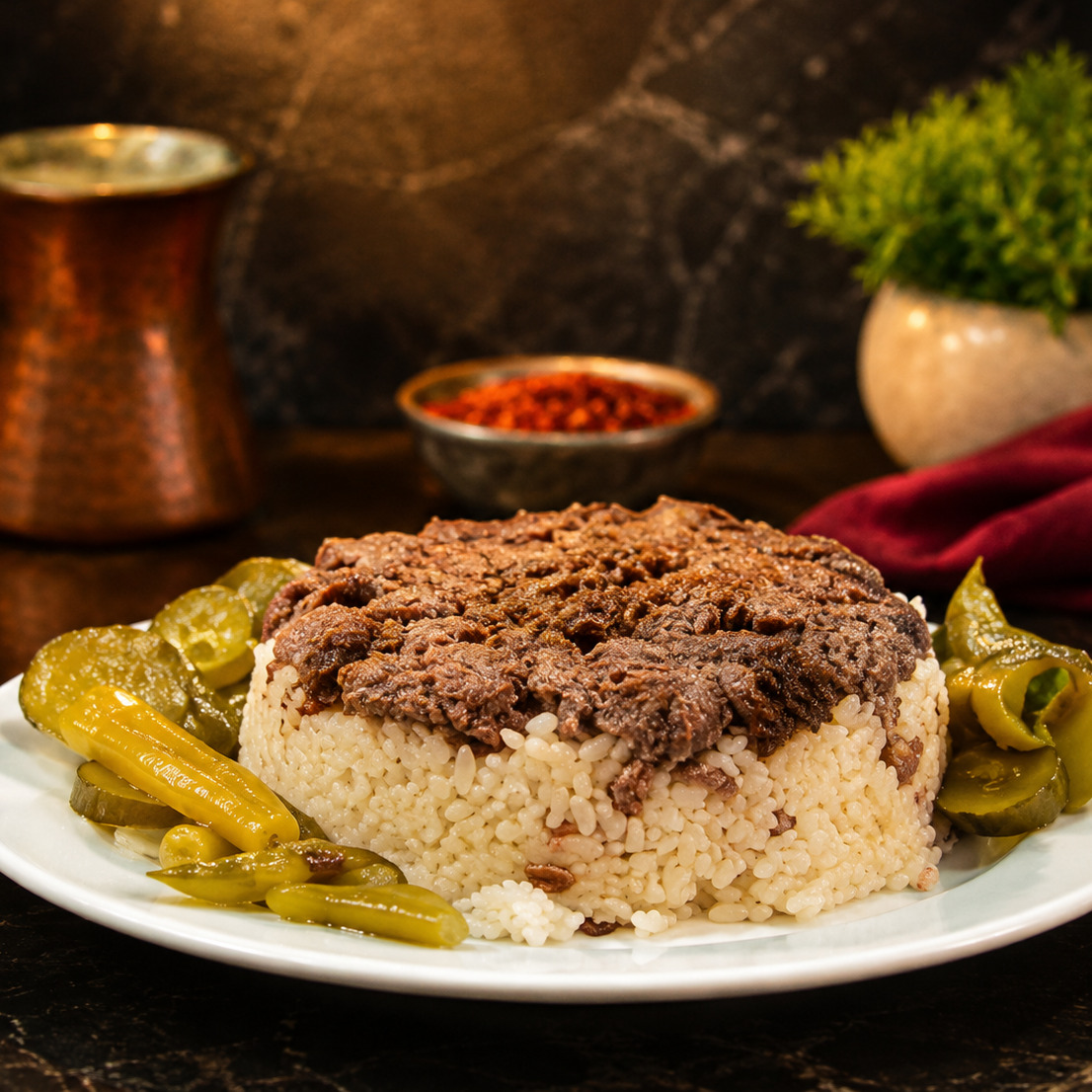 Pilav Üstü Dana Sac Kavurma