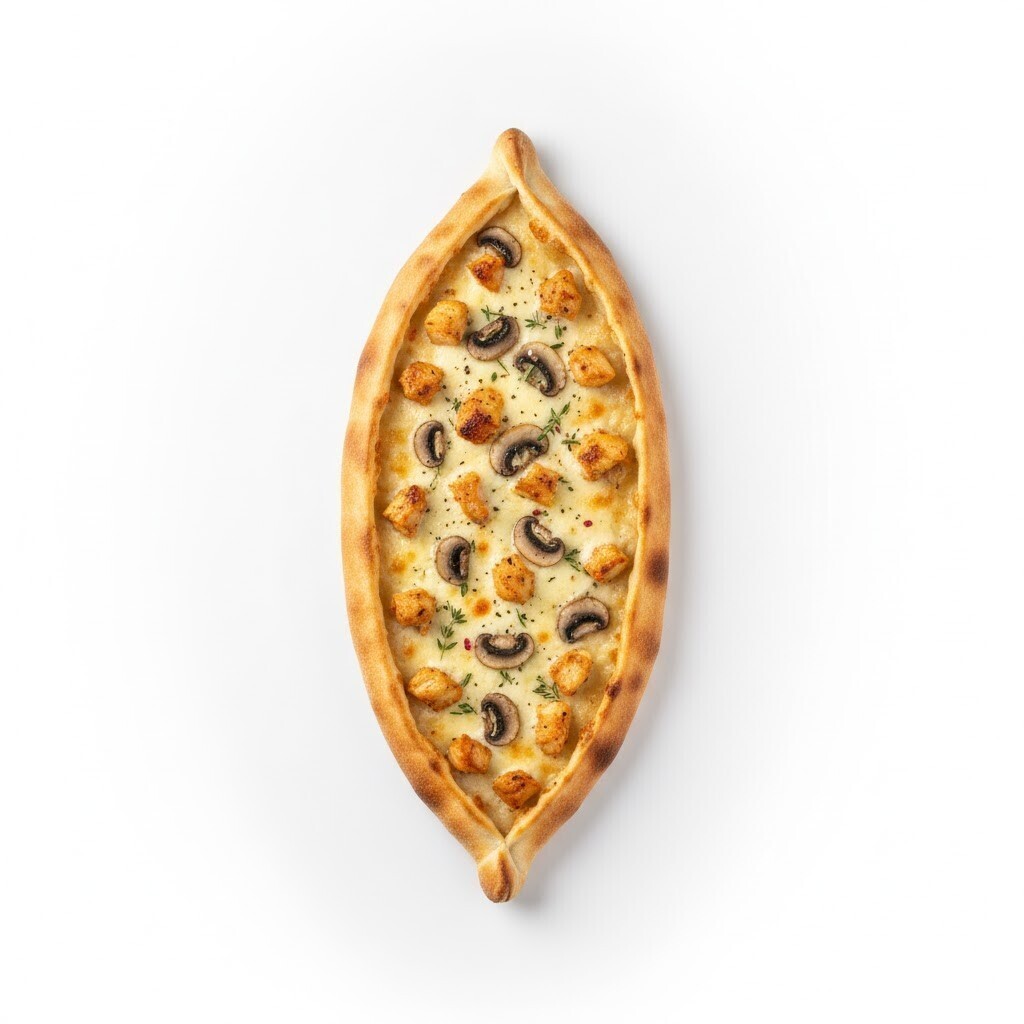 Tavuk Mantar Kaşarlı Pide