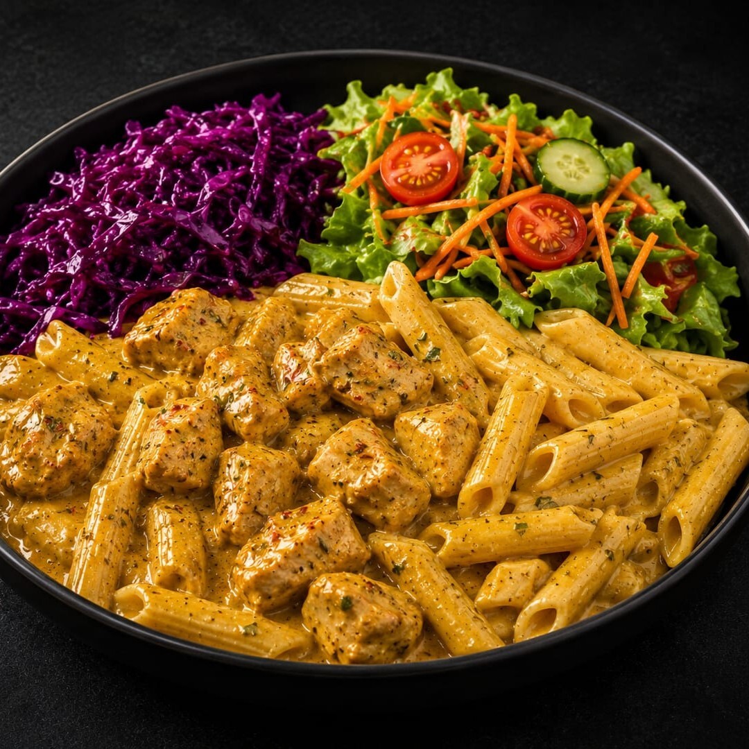 Köri Soslu Tavuklu Penne