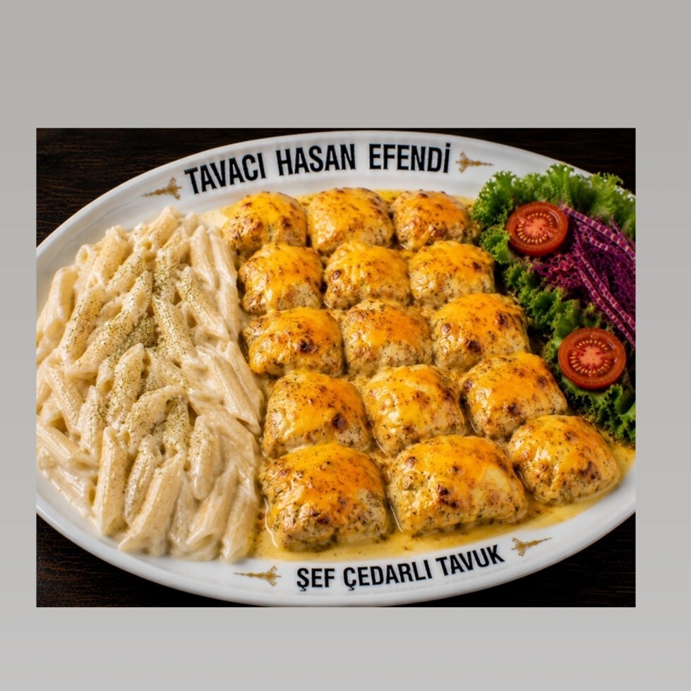 Şef Çedarlı Tavuk & Kremalı penne makarna