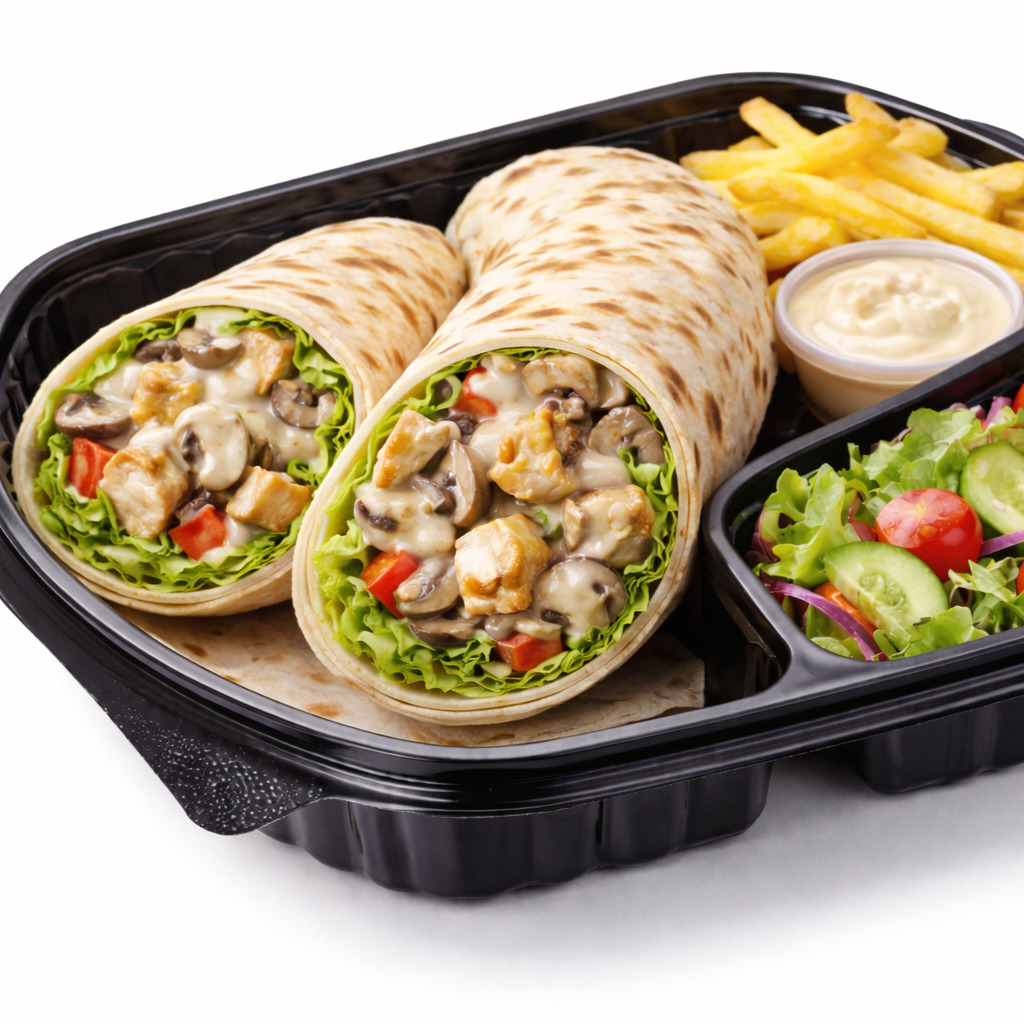 Kekikli Kremalı Tavuklu Soteli Wrap