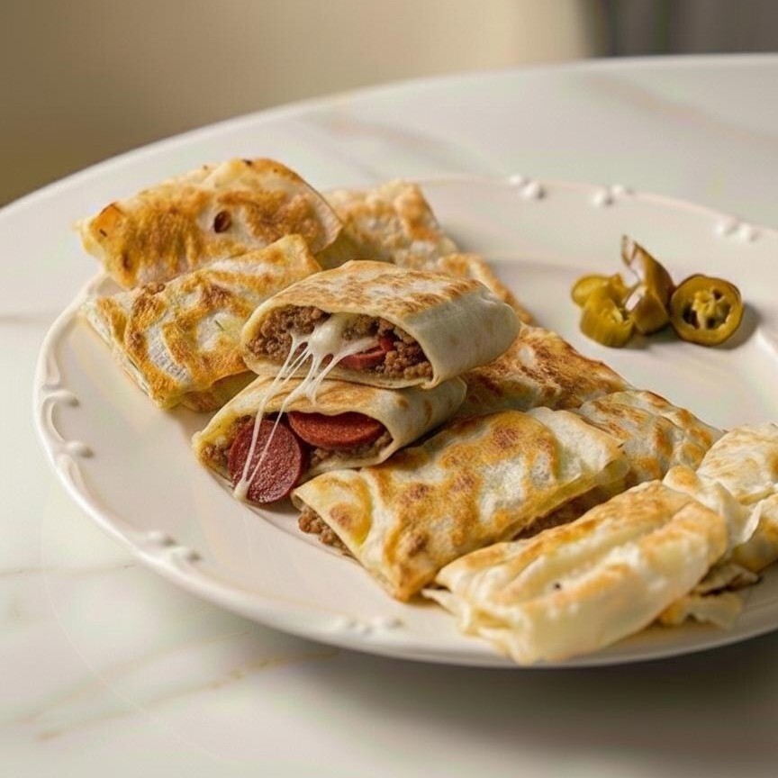 Kıymalı Sucuklu Kaşarlı Gözleme