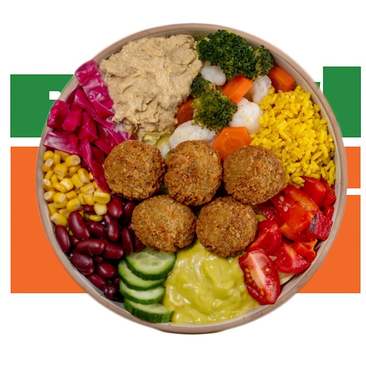 Humuslu Falafel Bowl (Vegan)