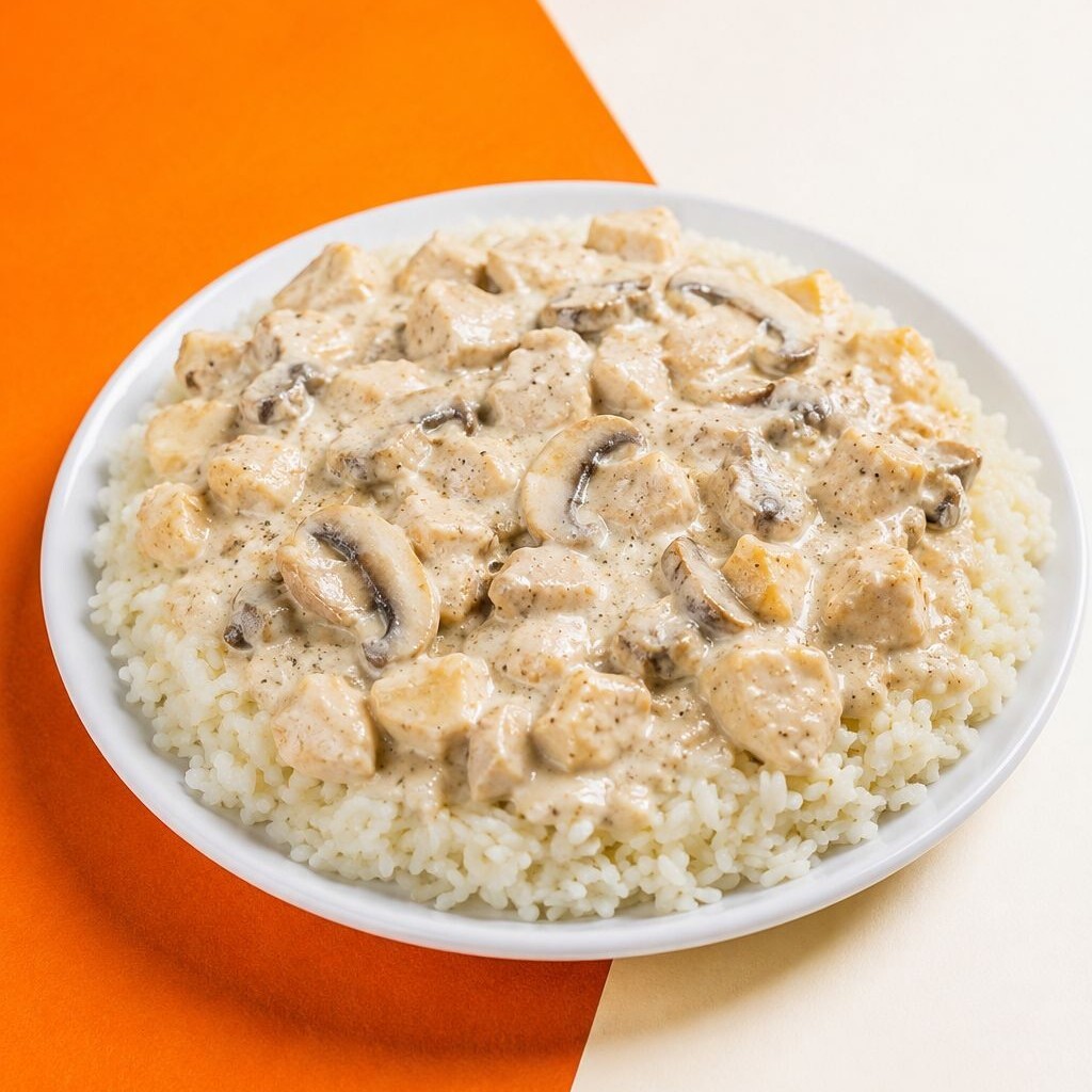 Kremalı Mantarlı Tavuk Pilav