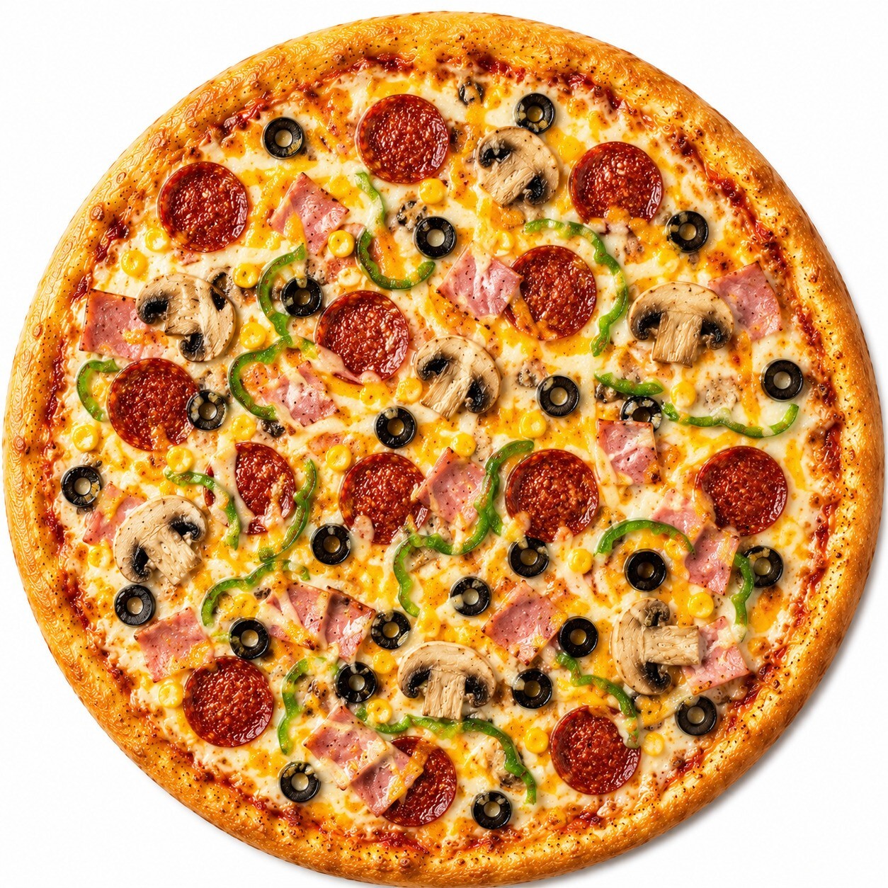 🍕Karışık Pizza Cheddarlı Peynirli