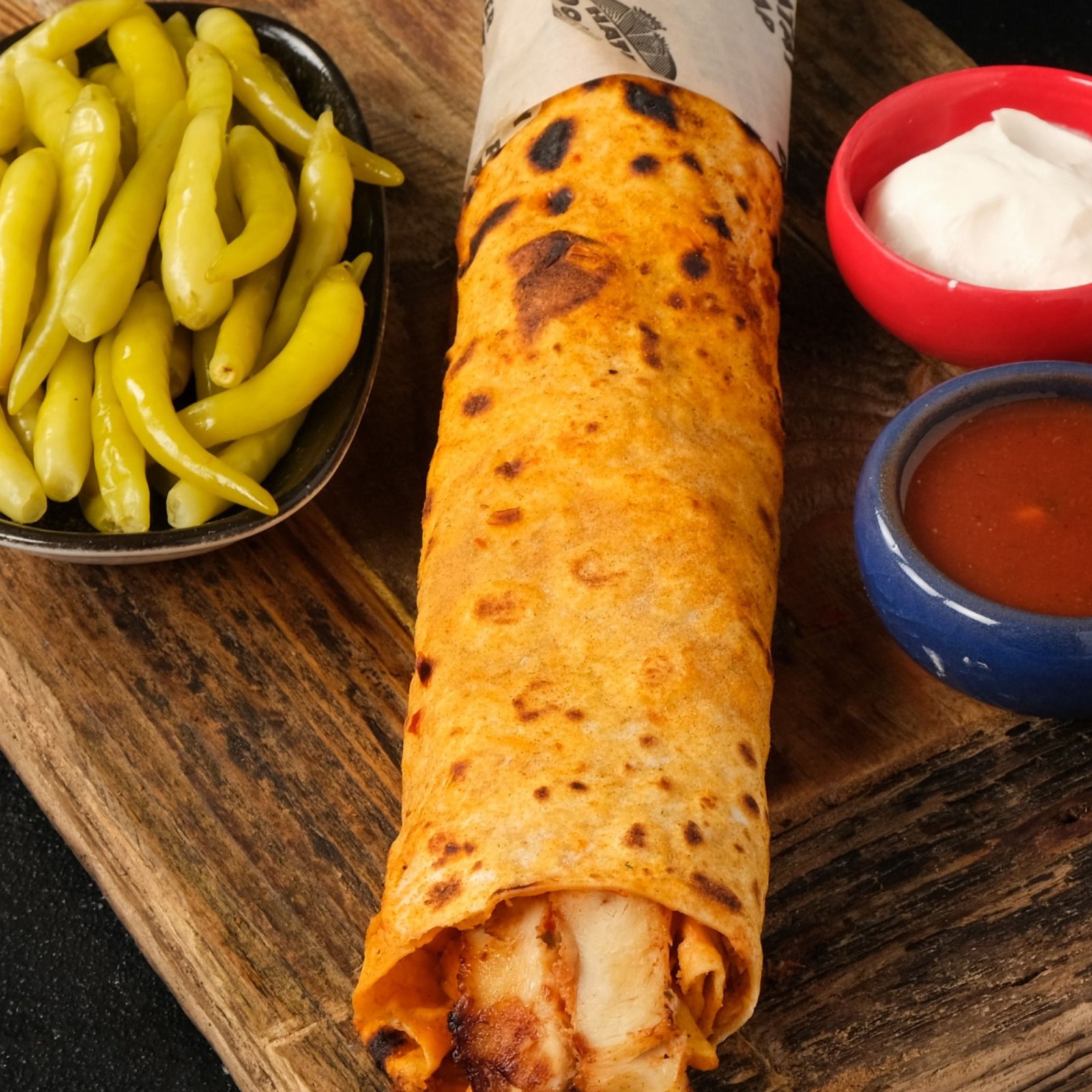 Hatay Usulü Kaşarlı Tavuk Döner Dürüm