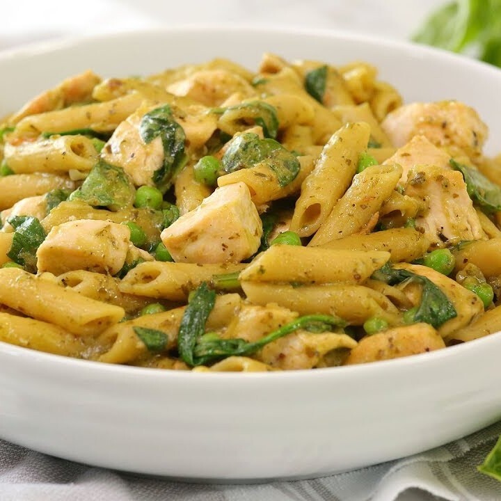 İtalyan Pesto Soslu Kremalı Tavuklu