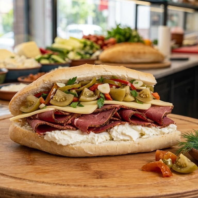 Pastırmalı Sandviç