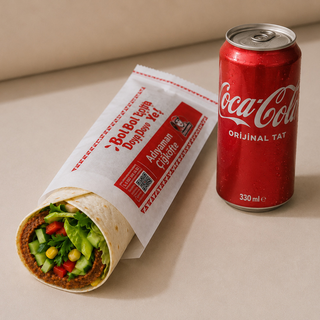 Çiğ Köfte Dürüm + Coca Cola 330 ml