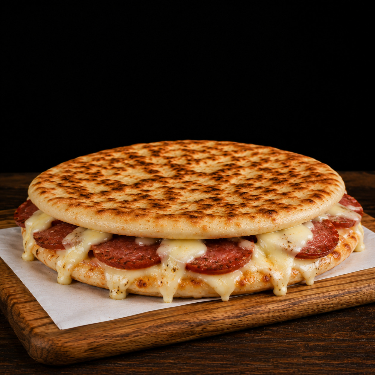 Sucuklu Kaşarlı Karışık Bazlama Tost