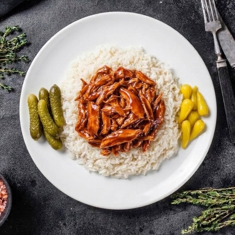 Barbekü Soslu Tavuklu Pilav