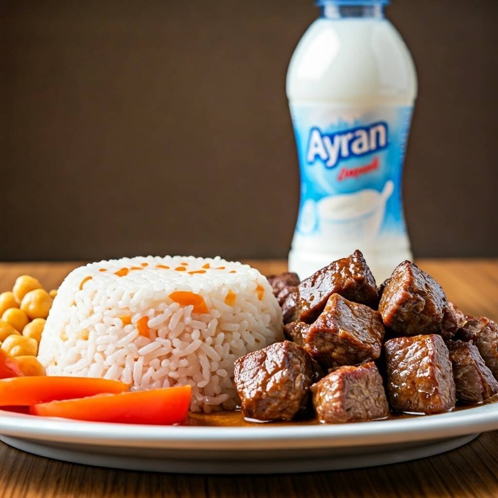 Ciğerli Pilav+ Eker Tombul Ayran