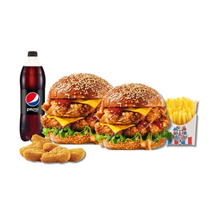 2'li XL Chicken Burger Menü (2 Kişilik)