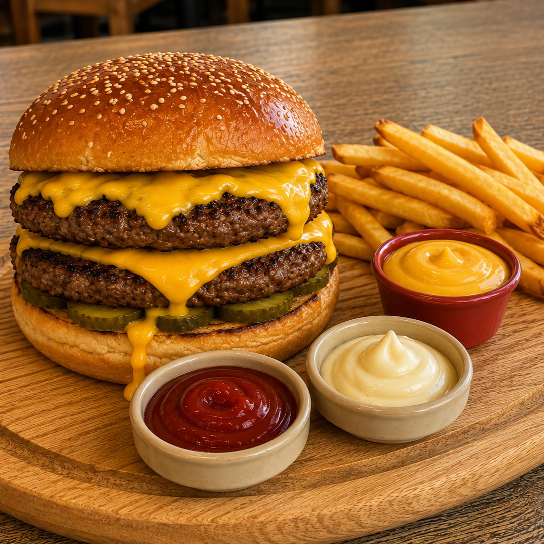 Double Cheeseburger Menü