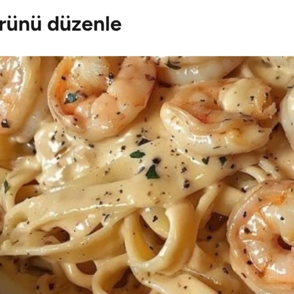 SHIRIMP poke soslu Fettu Makarna