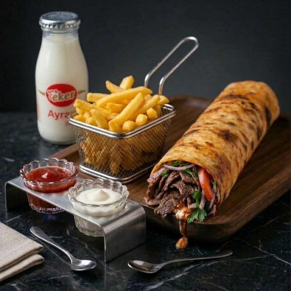 Et Dürüm Ayranlı Menü ( 150 Gr )