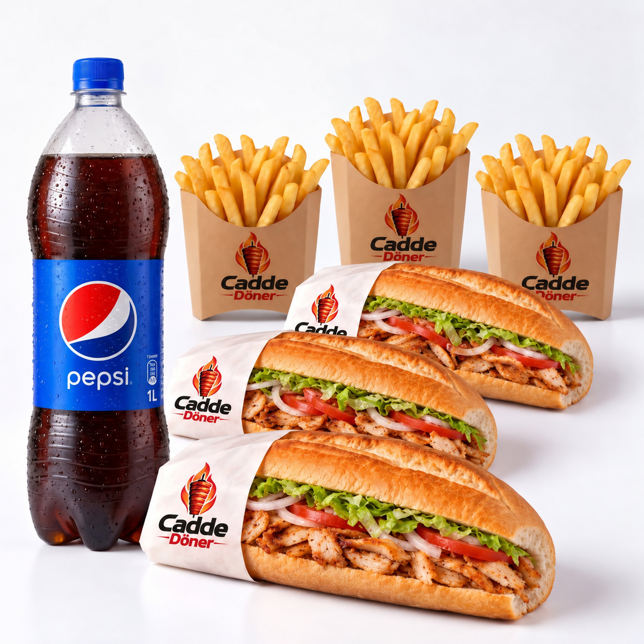 3'lü Tam Ekmek Döner Menü