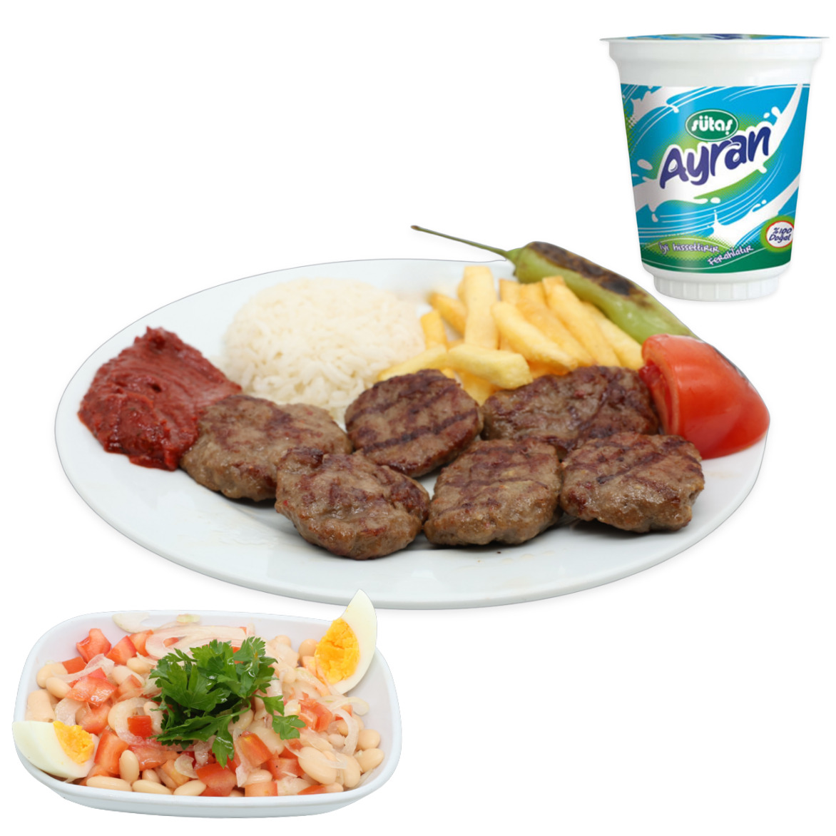 Köfte Menü & Piyaz + Büyük Ayran