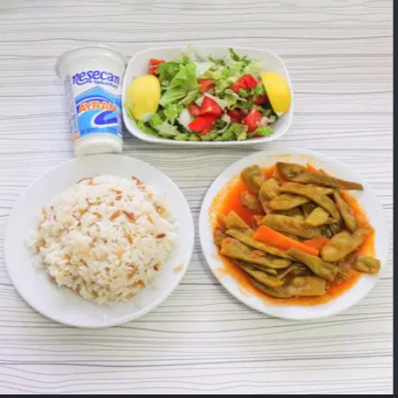 Taze Fasulye + Pilav + Salata + Ayran