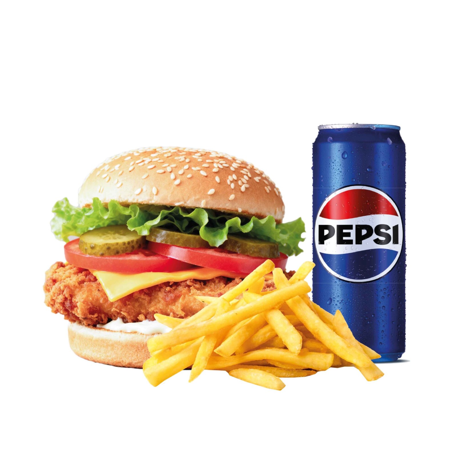 Hamburger Tavuk + Kola + Patates
