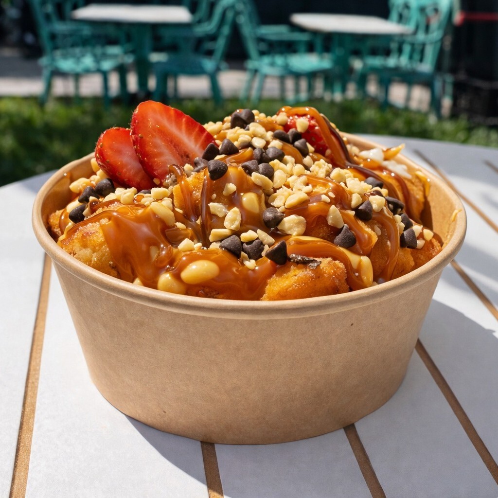 Karamel Soslu Kova Bubble Waffle