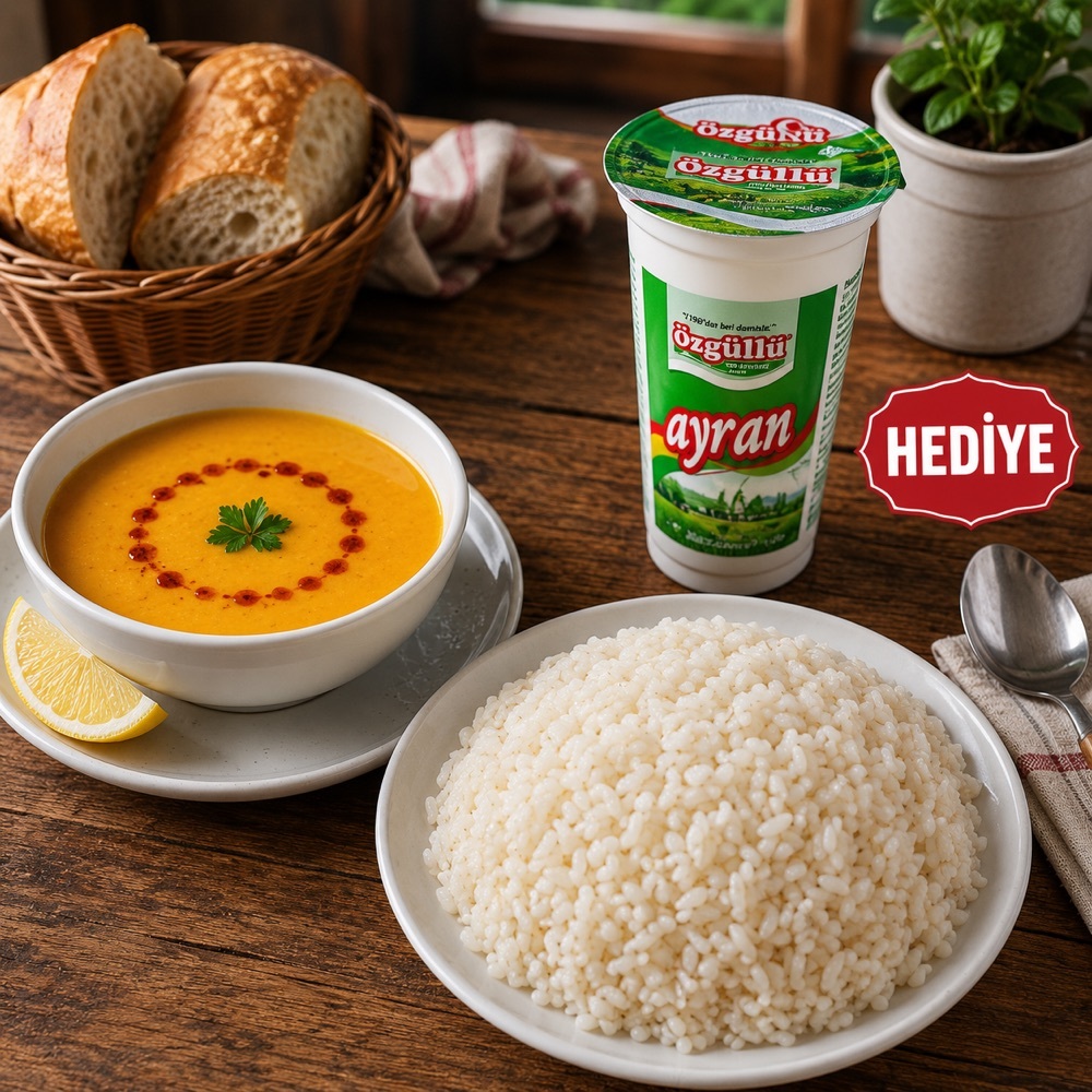 Öğrenci Dostu Menü | Çorba + Pilav + Ayran Hediye!!