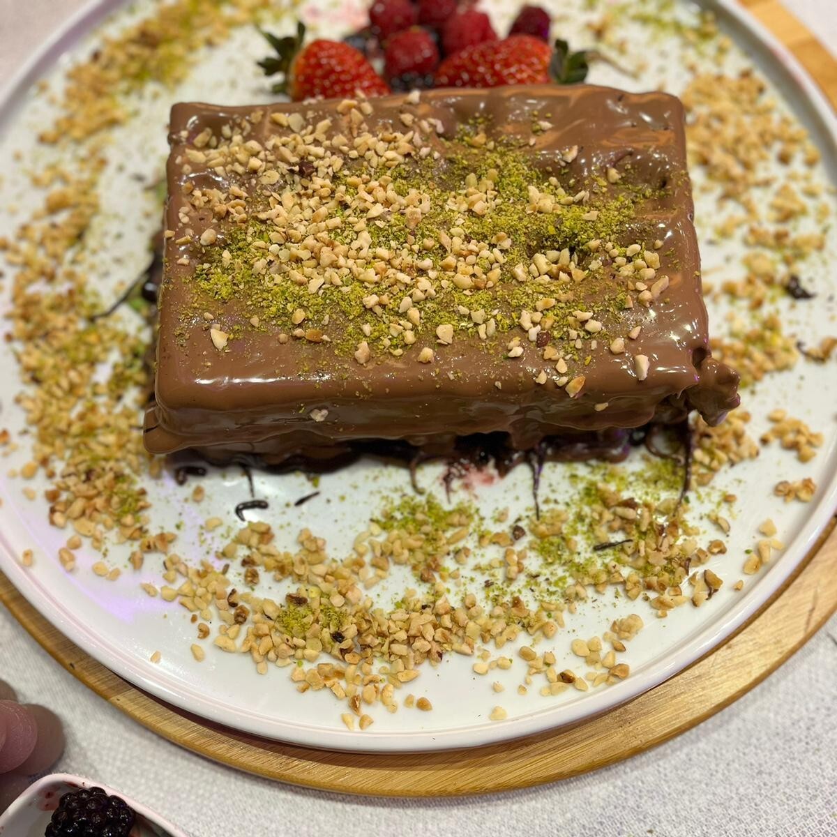 Sütlü Çikolatalı Waffle Meyvesiz (Büyük)