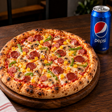 Karışık Pizza (Orta)+ 330 Ml. Pepsi