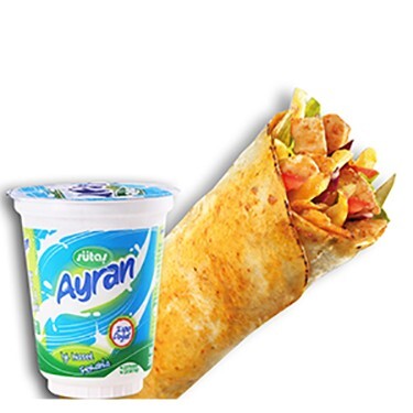 Donas Tavuk Döner Dürüm (90 gr. ) + Ayran (27,5 cl )