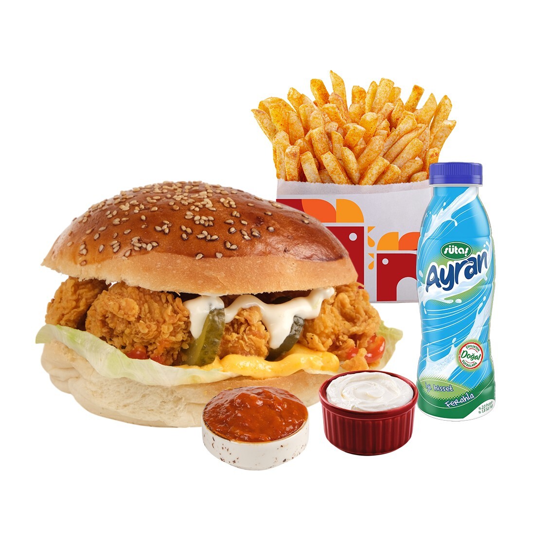 Tenders Burger Menü